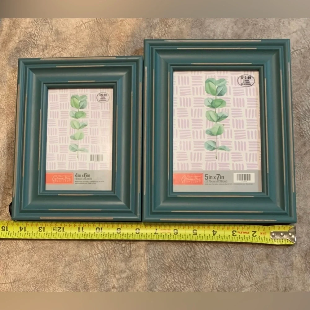 2 Teal Wooden Frames NWT